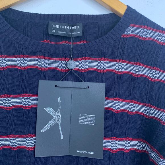 The Fifth Label Gravitation Navy Striped Long Sleeve Top - Picture 5 of 8